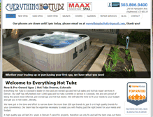 Tablet Screenshot of everythinghottubz.com